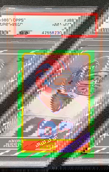 1986 Topps Andre Reed RC #388 PSA 8