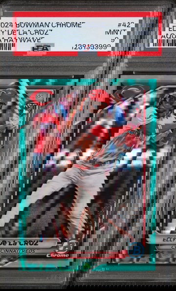 2024 Bowman Chrome Aqua Raywave Elly De La Cruz #42 /199 PSA 9