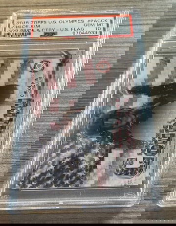 2018 Topps Olympics #PACCK Chloe Kim RC For Pride & Country #'d /99 PSA 10 GEM