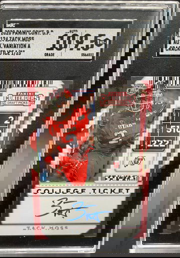 2020 Panini Contenders Draft Picks Zack Moss Cracked Ice Autograph /23 SGC 9.5 Mint+