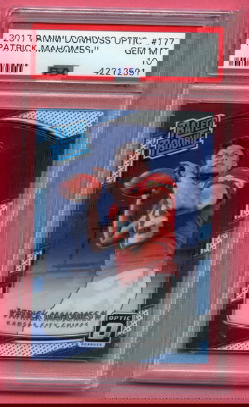 PATRICK MAHOMES 2017 Panini DONRUSS OPTIC #177 Rookie PSA 10  Gem Mint