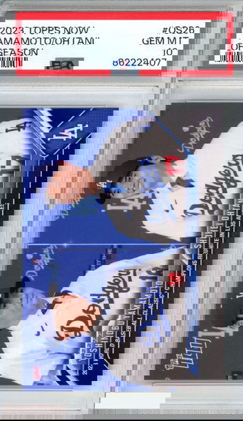 2023 TOPPS NOW OFFSEASON YOSHINOBU YAMAMOTO SHOHEI OHTANI #OS26 ROOKIE RC PSA 10