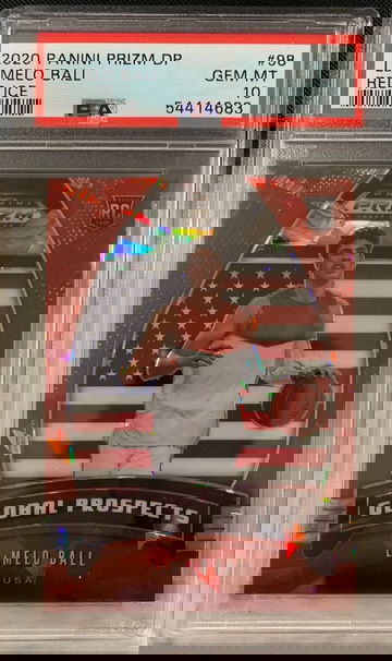 2020 Panini Prizm DP LaMelo Ball Red Ice PSA 10