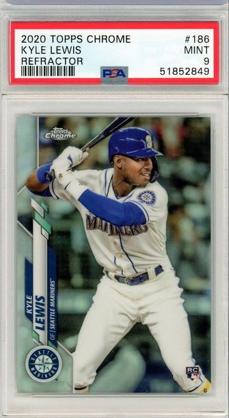 2020 Topps Chrome Refractor Kyle Lewis PSA 9