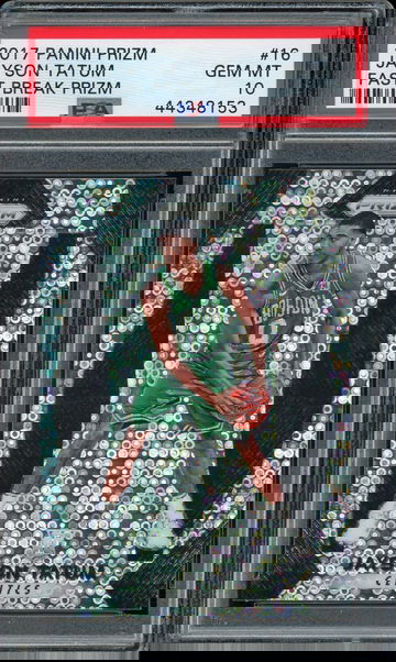 2017 Prizm Jayson Tatum Fast Break Disco Prizm PSA 10