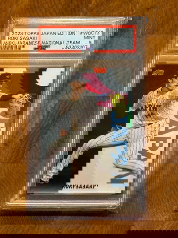 2023 Topps Japan Edition #WBC-13 Roki Sasaki WBC Japanese National Team RC PSA 9 Mint
