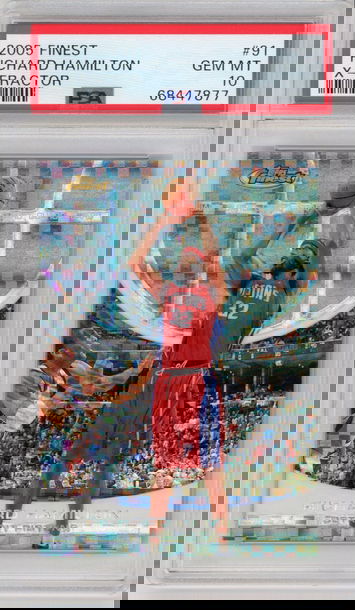 2005 Topps Finest 91 Richard Hamilton X-Fractor /229 PSA 10 POP 1