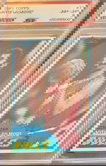 1981 Topps Basketball #7 Artis Gilmore - Graded PSA 8 NM-MT New Slab.