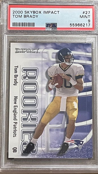 2000 SKYBOX IMPACT TOM BRADY PSA 9