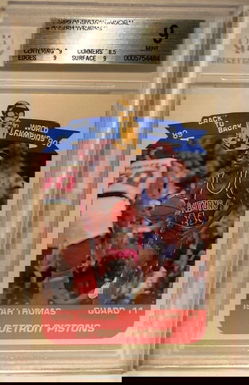 1990-91 Pistons Unocal #11 Isiah Thomas BGS 9 MINT