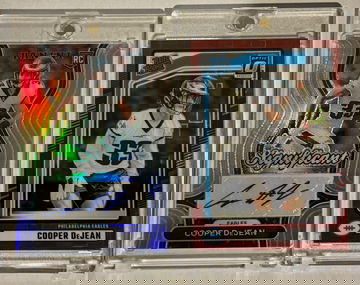 2024 Prizm and Donruss Optic Cooper DeJean Rookie Card lot of 2 including autographed card