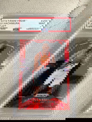 2019-20 Rui Hachimura RC PSA 9 Red Ice PRIZM #255