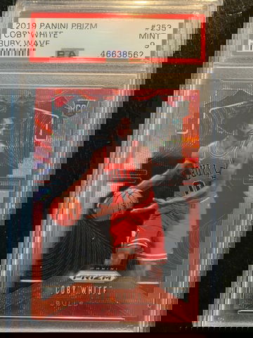 2019 Prizm Ruby Wave Coby White PSA 9