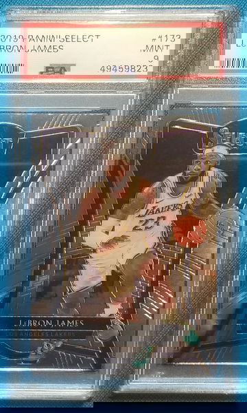 Lebron james 2019 panini select premier level psa Mint 9