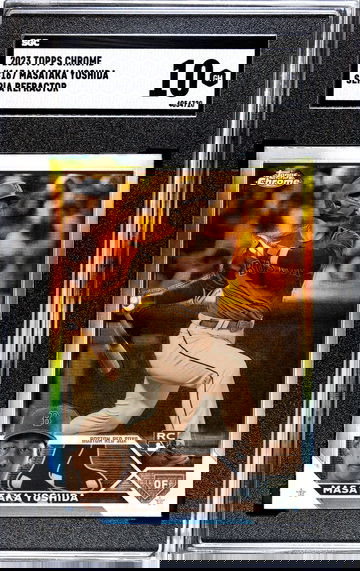 2023 Topps Chrome Masataka Yoshida RC SGC 10 Sepia Refractor