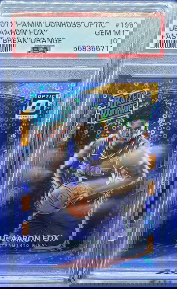 2017 Donruss Optic De'Aaron Fox Fast Break Orange PSA 10 Gem-Mint