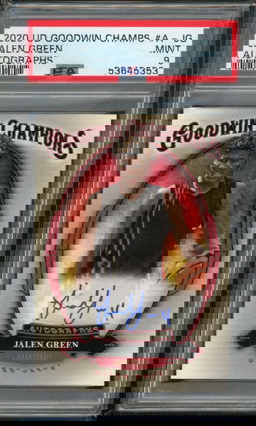 2020 UD Goodwin Jalen Green Autographs PSA 9 