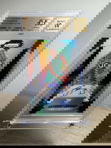 2017-18 Panini Prizm Jayson Tatum BGS AUTO 9.5 Gem Mint True Gem Rookie Silver