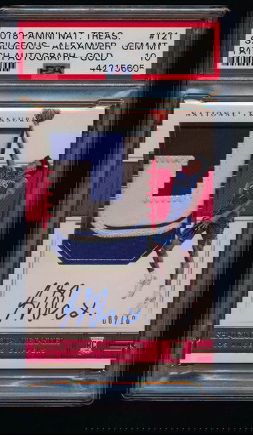 Shai Gilgeous-Alexander 2018 National Treasures Gold RPA /10