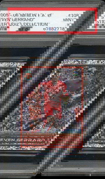 2005-2006 Merlin's Premier League Sticker Quiz Steven Gerrard #108 PSA 10 POP 1 None Higher