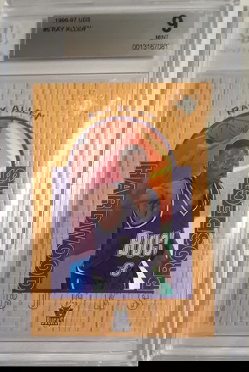 Ray Allen 1996-97 UD3 Hardwood Prospects Rookie Card BGS 9 Mint #5