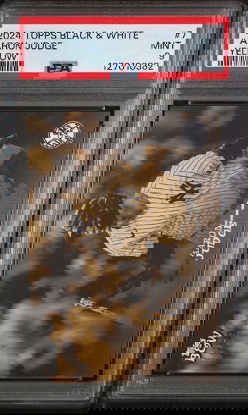 2024 Topps Black and White Yellow Aaron Judge #7 /15 PSA 9