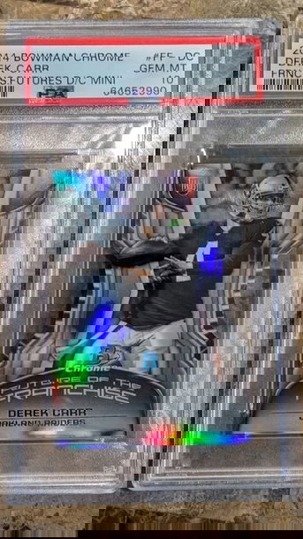 2014 Bowman Chrome Future Of The Franchise Mini Die Cut Derek Carr #FFDC PSA 10