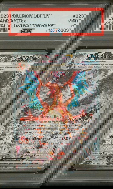 2023 Pokemon Scarlet and Violet Obsidian Flames Special Illustration Rare Charizard Ex #223 /115776303 PSA 9