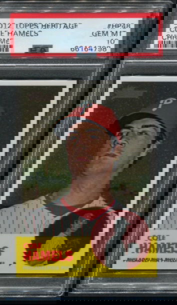 2012 Topps Heritage Chrome Cole Hamels #HP48 PSA 10 #/2010