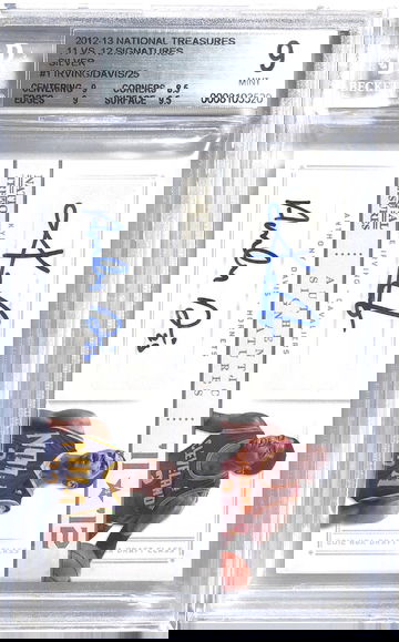 2012 National Treasures Kyrie Irving / Anthony Davis Rookie RC ‘11 vs ‘12 Signatures Dual Auto /25