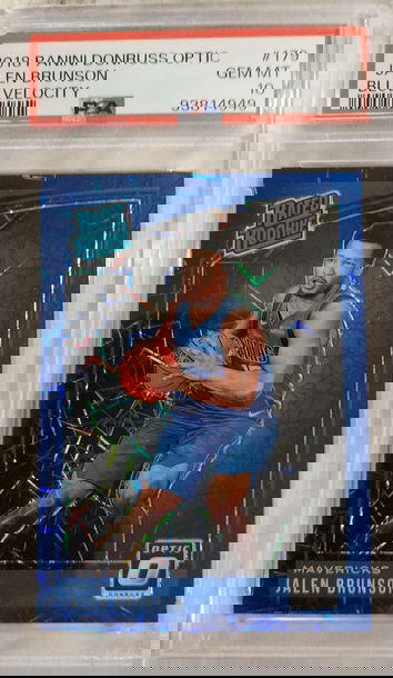 2018 Panini Donruss Optic Jalen Brunson Blue Velocity Psa 10 Gem Mint 