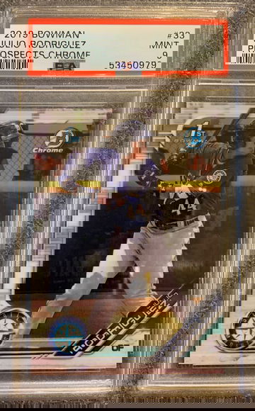Julio Rodríguez 2019 Bowman Chrome prospect #33 PSA 9