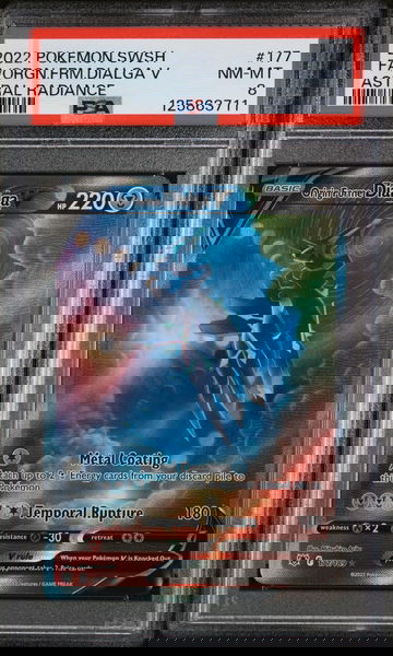2022 Pokemon Sword and Shield Astral Radiance Origin Forme Dialga V #177 PSA 8