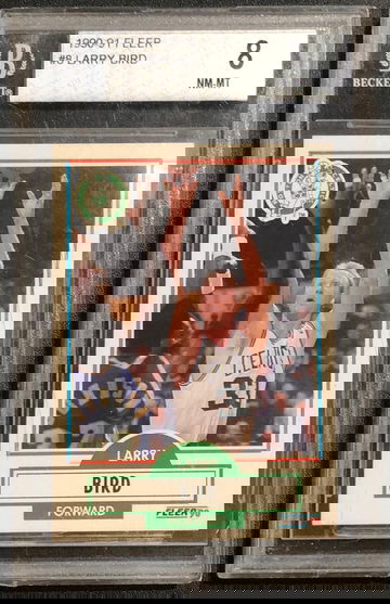 1990-91 1990 Fleer 8 Larry Bird Beckett BGS 8