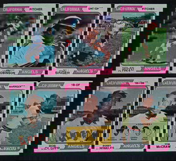 1974 Topps California Angels Lot of 12 Nolan Ryan Frank Robinson HOF Frank Tanana Rookie 🔥⚾🔥⚾