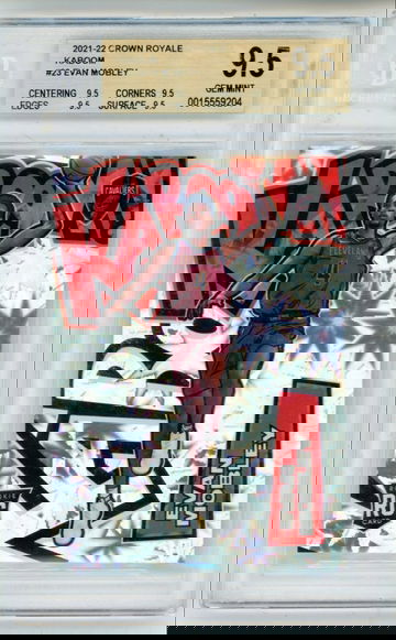 Evan Mobley 2021 Panini Crown Royale Kaboom RC BGS 9.5 Gem Mint