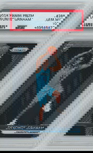 DEVONTE' GRAHAM RC 2018 Panini Prizm #288 ROOKIE PSA 10 GEM MT