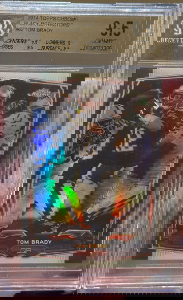 2014 Topps Chrome Tom Brady Black Refractor /299 BGS 9.5