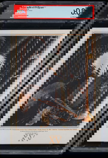 1981 Super Bowl XV Program PSA 8 (Very Fine) Jim Plunkett MVP Oakland Raiders