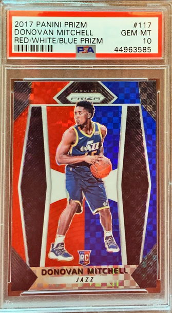 Donovan Mitchell Red White Blue Rookie PSA 10