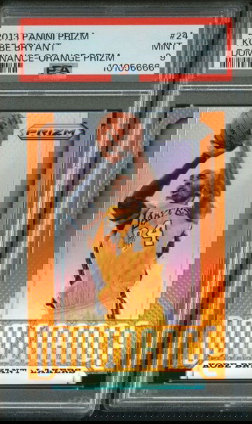 2013-14 Prizm Kobe Bryant #24 Dominance Orange Prizm 44/60 PSA 9 Lakers