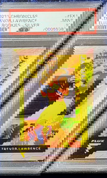 2021 Panini Chronicles Trevor Lawrence Flux Rookies Silver Prizm - PSA 9 Mint