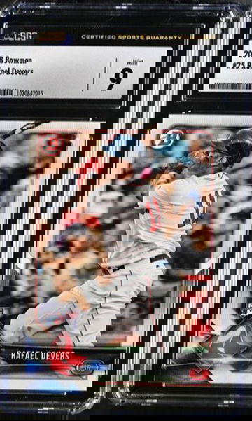 2018 Bowman Rafael Devers Rookie Card CSG 9 Mint