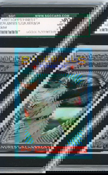 1993 TOPPS FINEST REFRACTOR #130 ANDRES GALARRAGA GRADED SGC 96 MINT 9