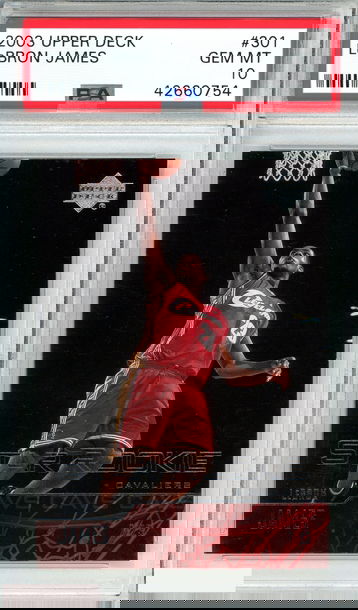 2003 UPPER DECK LEBRON JAMES #301 CLEVELAND CAVALIERS ROOKIE PSA 10 GEM MT