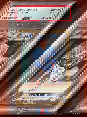 2022 Topps Update Bobby Witt Jr Gold /2023 PSA 9