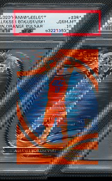 2020 Select Aleksej Pokusevski Neon Orange Pulsar /15 PSA 10