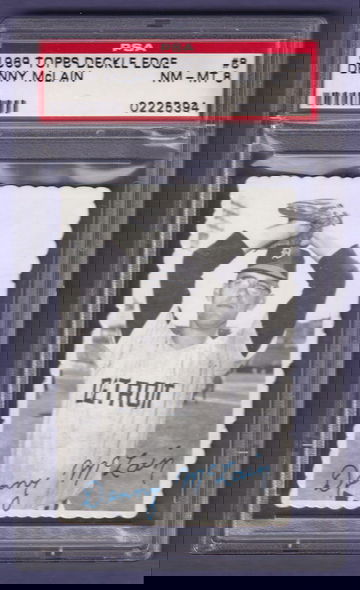 1969 Topps Deckle #8 Denny McLain PSA 8