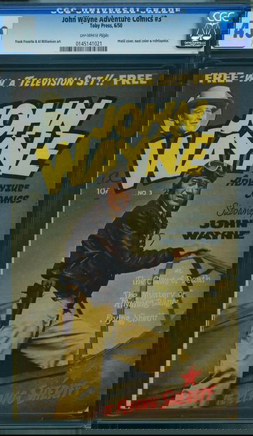 JOHN WAYNE ADVENTURE COMICS #3, CGC 4.0 VG