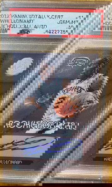 2012 Panini Totally Certified Kawhi Leonard Rookie Roll Call Autograph PSA 10